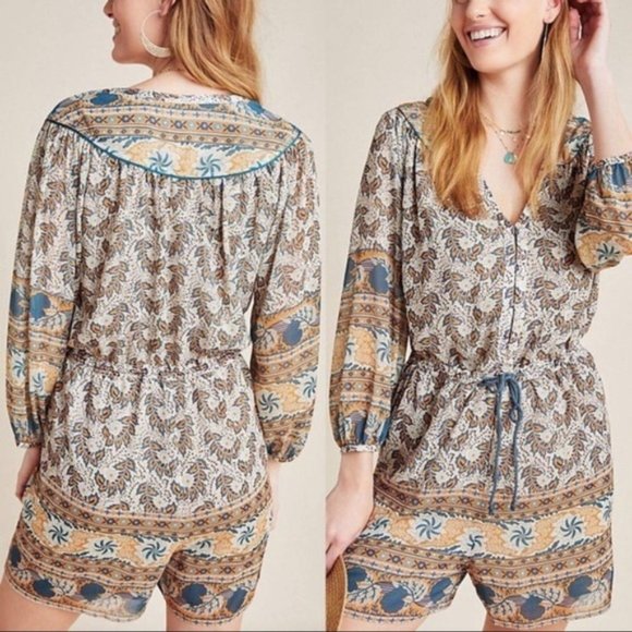 Tiny by Anthropologie Boho Printed Romper - Picture 2 of 8